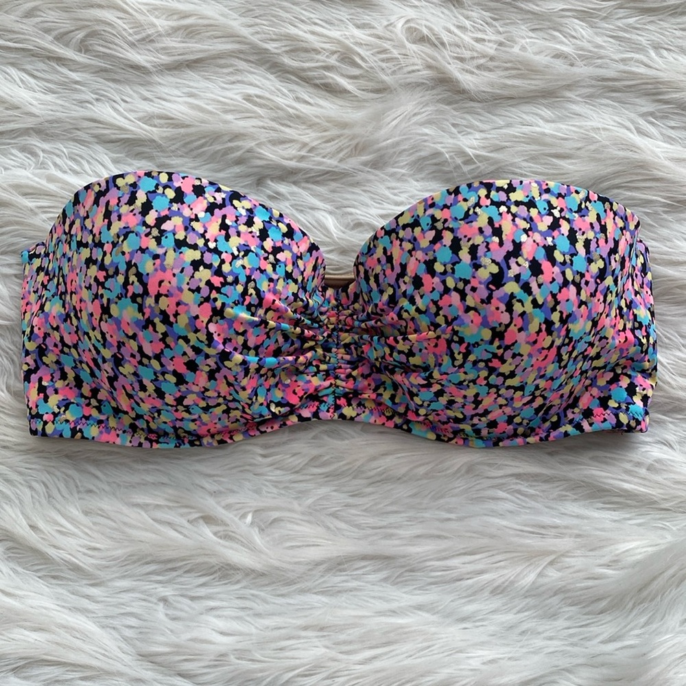 Victoria’s Secret | Multicolored Confetti Bandeau Bikini Top